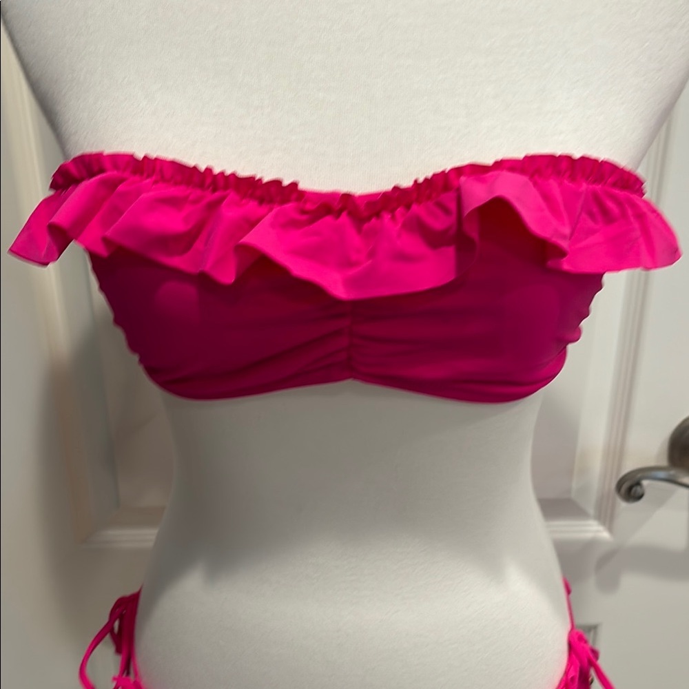 Pink Ruffled Bikini Set - Picture 2 of 7